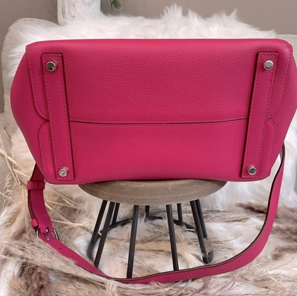 CHRISTIAN DIOR Large Open Bar Pink Grained Leather Two-Way Tote - Picture 12 of 16